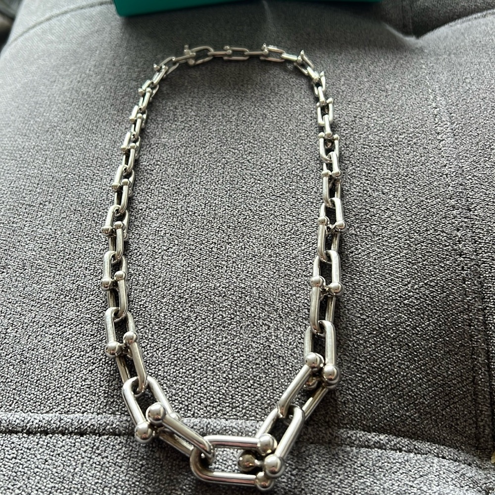 Tiffany & Co Silver Hardware Link Necklace